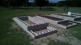 Cinder block raised bed