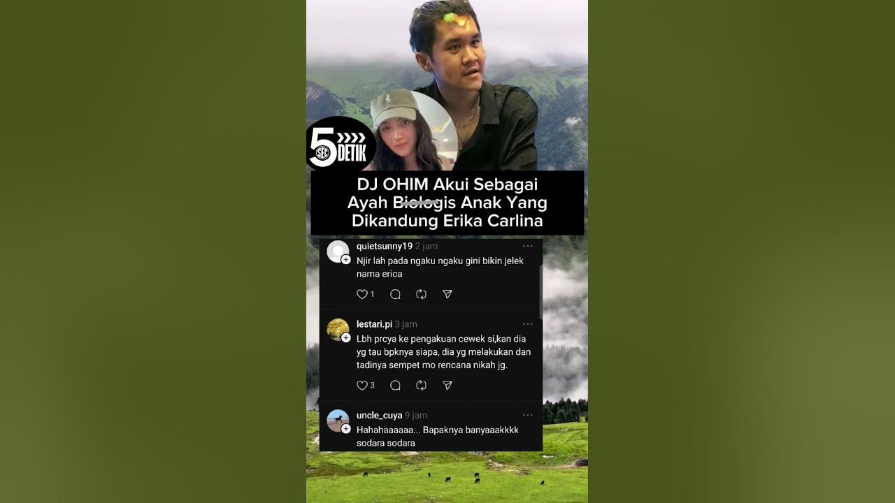 DJ OHIM AKUI SEBAGAI AYAH DARI KANDUNGAN ERIKA CARLINA, SIAPA LAGI INI ? #erikacarlina #shorts