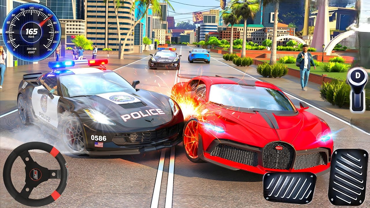 New City Police Car Chase Simulator 3D - Real Cop Cars Driving ...