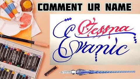 Evanic Jessna Name Signature Calligraphy Status | How to Draw, Cursive Calligraphy with Cut Marker