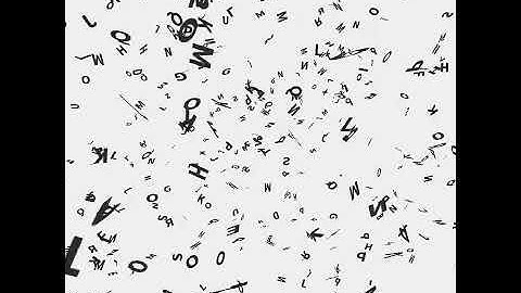 Random characters. Draw by openFrameworks