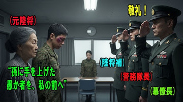 面会に来た祖母の前で孫が理不尽な目に…→祖母の電話一本で陸将補・一佐・二佐が駆けつけ、部隊は前代未聞の大騒動に！#感動の物語 #AIストーリー