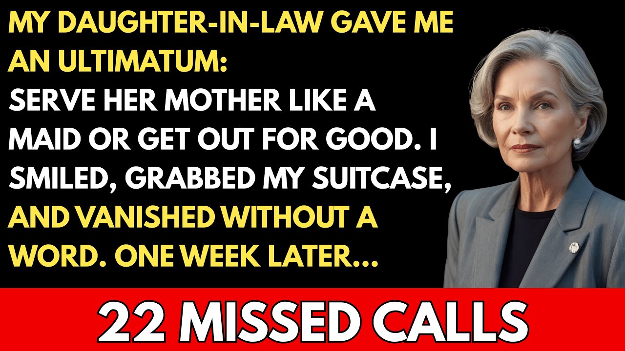 My DIL Gave Me an Ultimatum: Serve Her Mother or Leave. I Smiled, Grabbed My Suitcase...