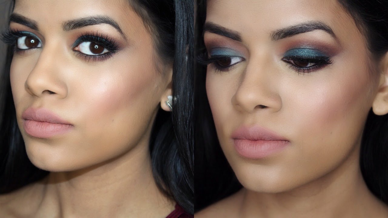 Teal Eyes and Nude Lips Tutorial: Full Glam