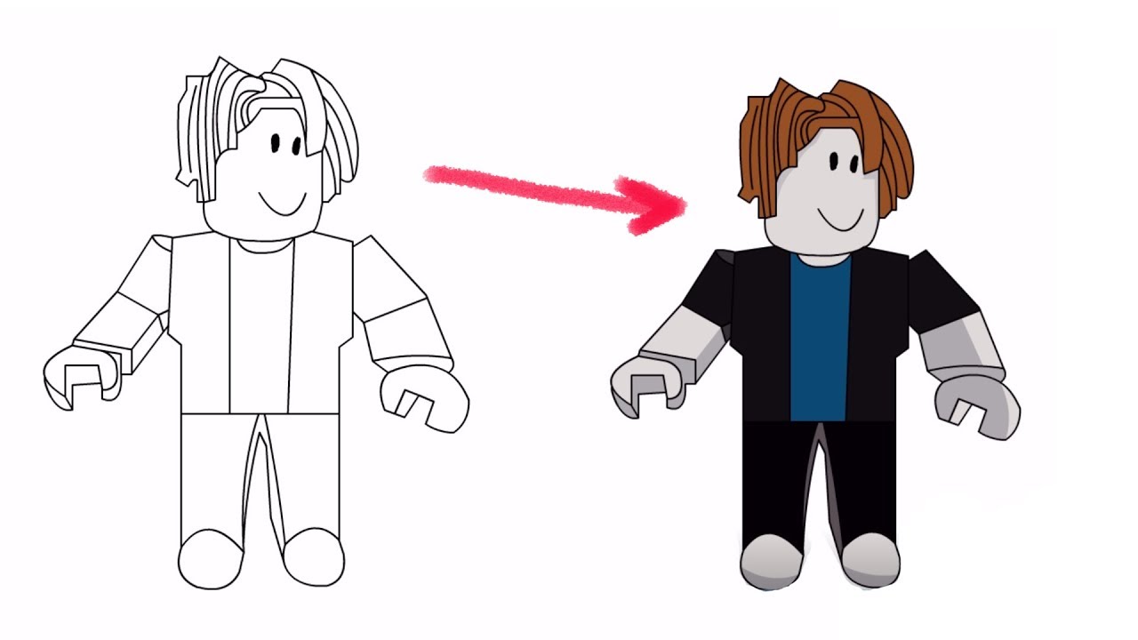 How To Draw Bacon Hair  ROBLOX DRAWING 