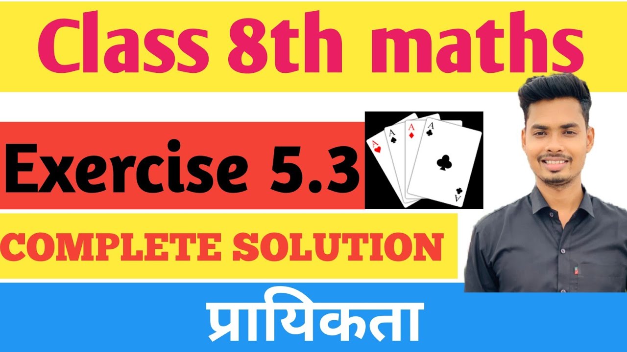 Class 8th ncert maths exercise 5 3 full solution in hindi youtube
