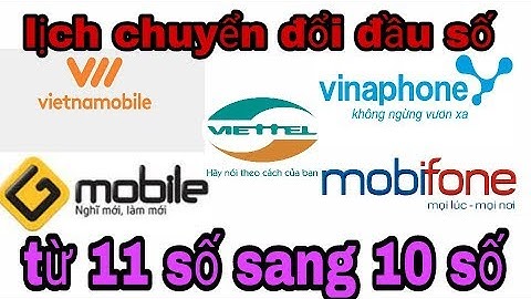 Lịch trình chuyển đổi đầu số 11 số thành 10 số