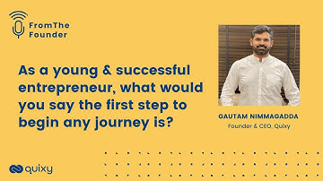 What would you say the first step to begin any journey is?  | From The Founder | #nocode