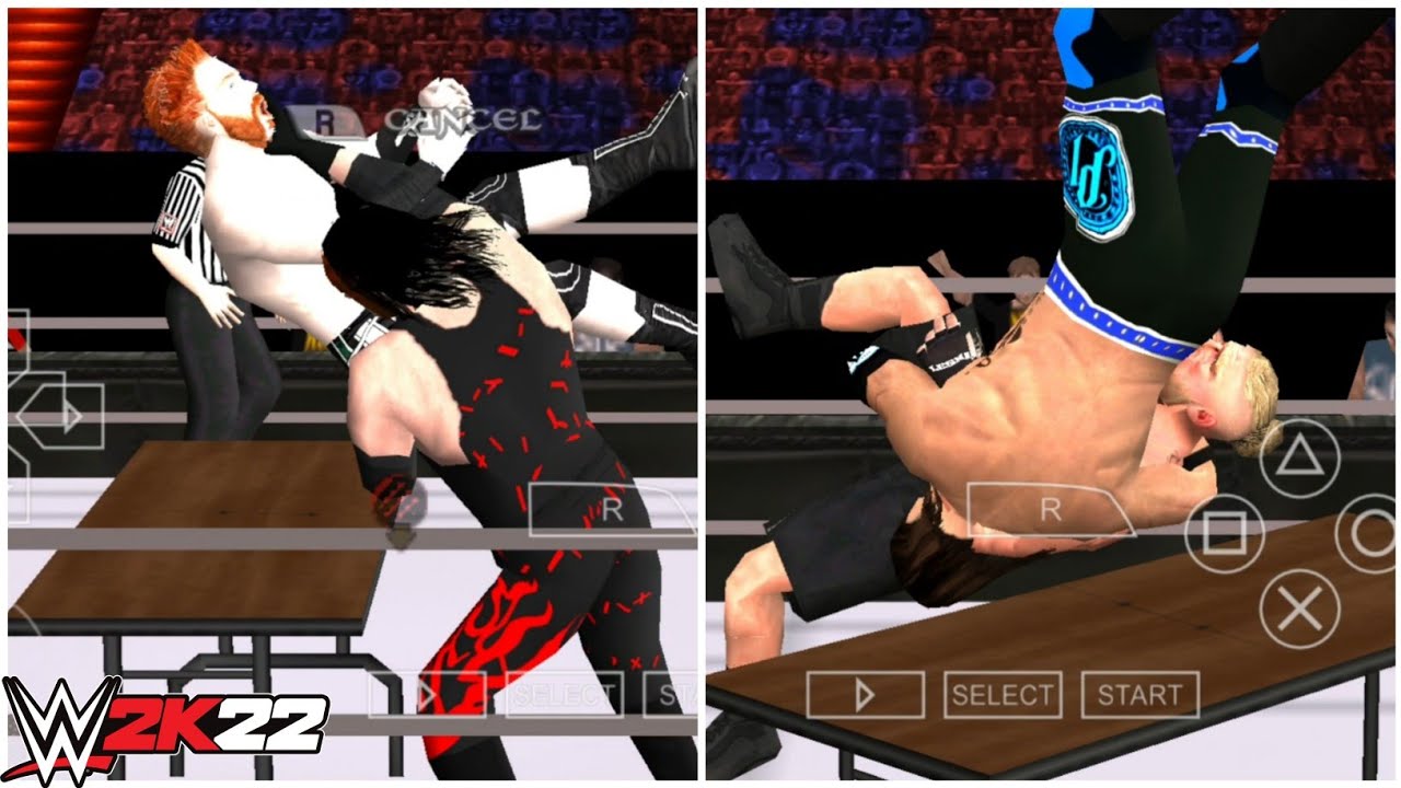 Awesome Ways To Break Table in WWE 2K22 PPSSPP | - YouTube