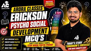 Erickson's Psychosocial Development Theory MCQs | Child Development & Pedagogy | CDP Revision