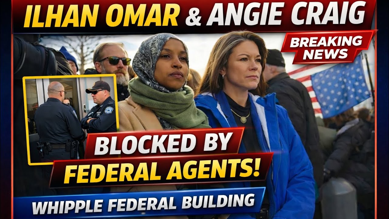 Ilhan Omar & Angie Craig Confront Federal Agents at Whipple Federal Building