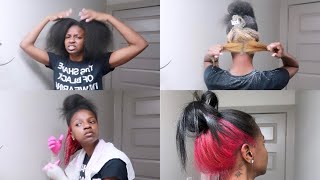 DYING MY NATRUAL HAIR PINK | DCL