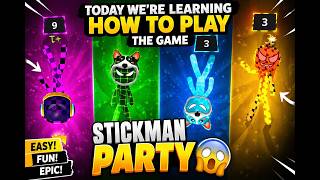 Today we're learning how to play the game Stickman Party 😱 screenshot 5