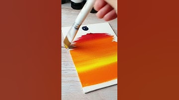 Thumbnail of super easy sunset painting / acrylic painting ideas for beginners 🧡