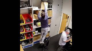 Youngman Falls of a Chair While Reaching for a Box