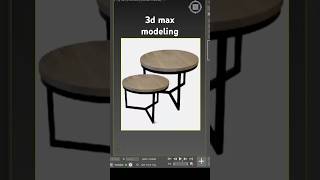 a round Coffee table set  - side table - low table modeling in 3d max