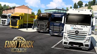 GROOT CONVOY IN MULTIPLAYER + SPECIALE VRACHT!? - Euro Truck Simulator 2 Timelapse screenshot 4