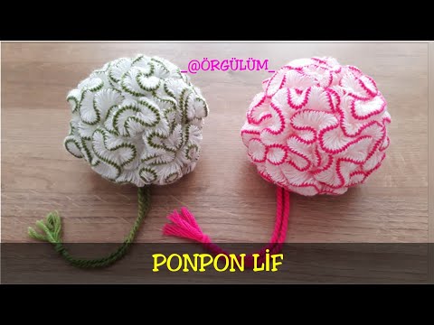 PONPON LİF YAPIMI/FARKLI LİF MODELLERİ #2019/ pom pom maker /How to make a pom pom tutorial