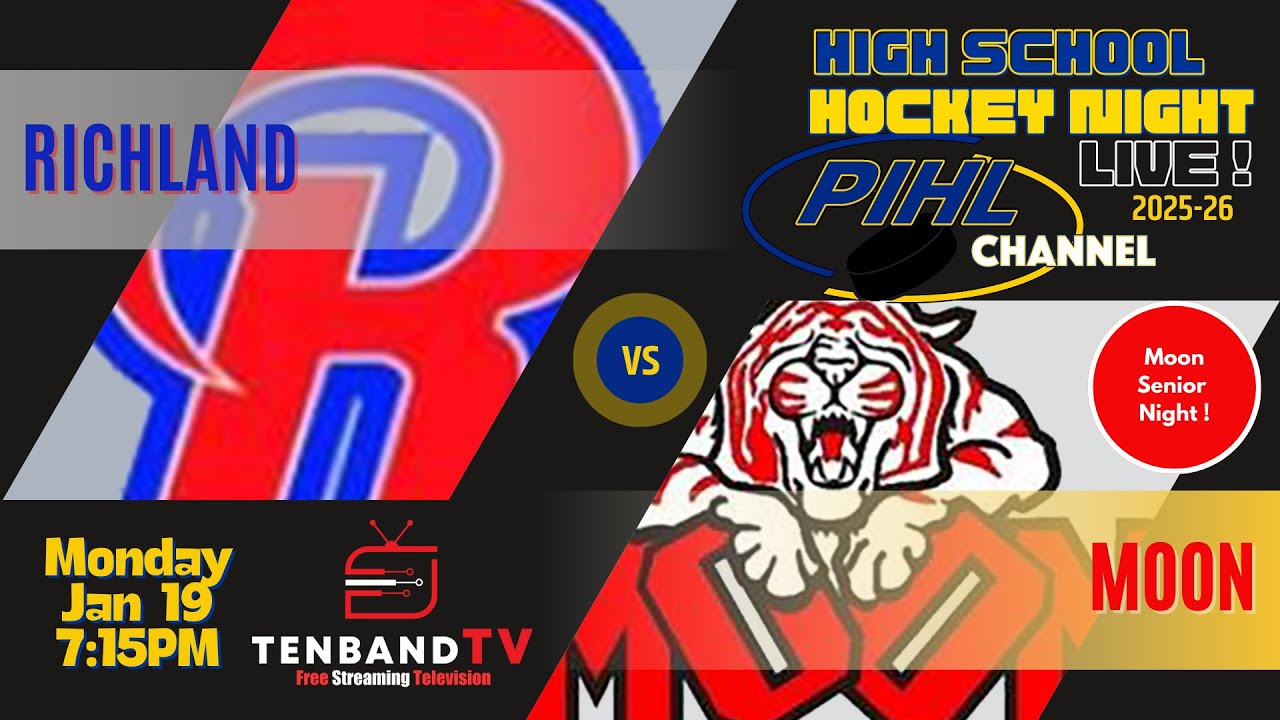 Mon Jan 19 - Richland vs. Moon  -  2026 PIHL High School Hockey Night LIVE!