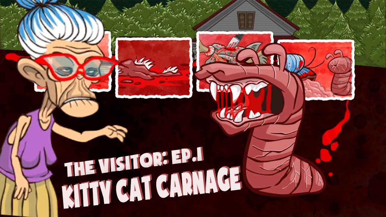 КОШАЧЬЯ РЕЗНЯ The Visitor Ep 1   Kitty Cat Carnage 2 КОНЦОВКИ FULL GAME