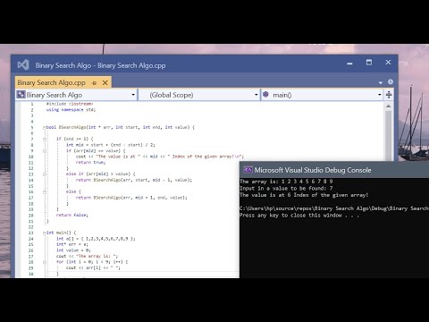 Binary Search Algorithm - CPP - YouTube