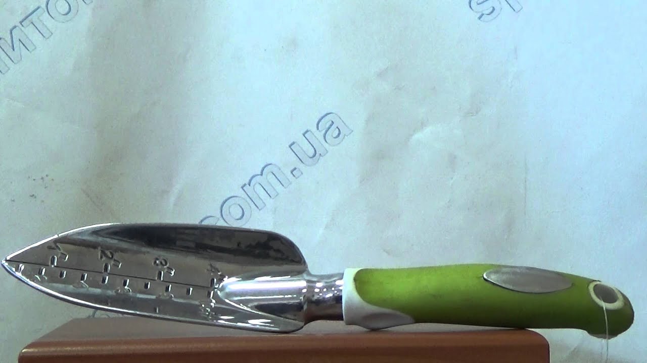 Лопатка садовая узкая (с делениями) 9006В ОАЗIС - YouTube