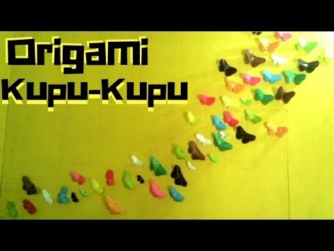  Cara  Membuat  Origami Kupu  Kupu  Untuk Hiasan  Dinding  YouTube