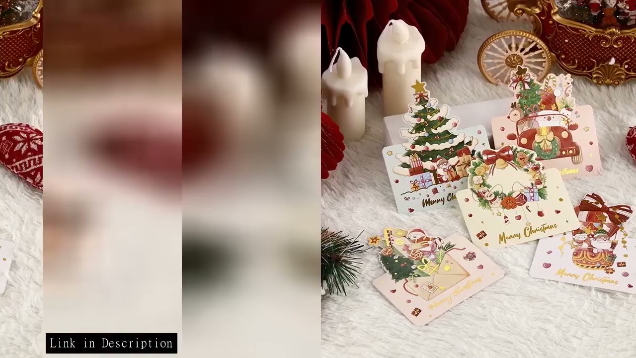 Christmas Hot Stamping Greeting Card, Gift Card, Flower Shop Gift Card, Blessing Message Card