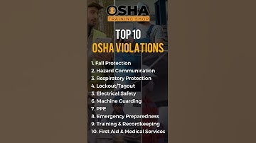 Top 10 OSHA Violations & Safety Training – OSHA Training Shop