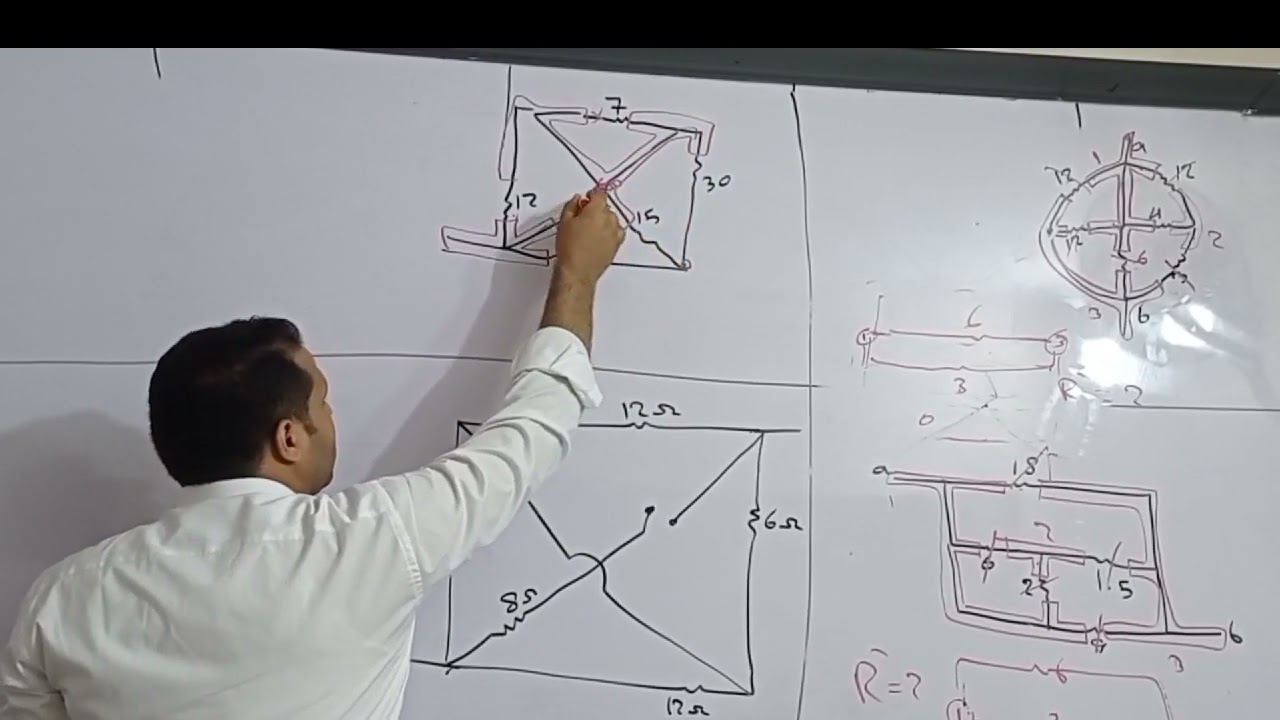حل اي رسمه معقدة للمقامات الكهربية بطريقة النقط. فيزياء 3ث 2024