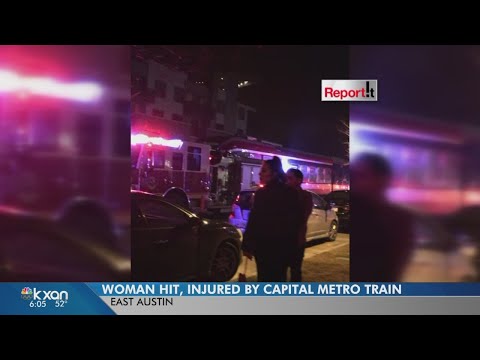 Woman hit by Capital Metro train in east Austin