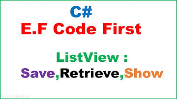 C# EntityFramework Ep.01 : ListView SQLServer - Save,Retrieve,Show [Code First]