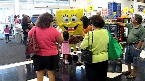 Jennifer and Victoria Ham it up with Spongebob and...