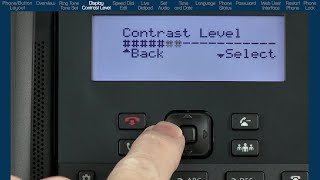Mitel 6865i Phone: Adjusting Contrast Level and Backlight