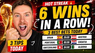 6 WINNERS IN A ROW! World Cup Betting Predictions Tips | Spain, Portugal & Switzerland (2nd July)