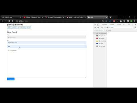 CS50's Web Programming with Python and JavaScript Project 3 - Mail