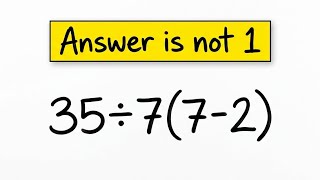 Can You Solve 35÷7(7−2)🟰❓Before the Timer Ends