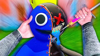 BLUE TURNED TO BLACK! ILLEGAL Experiments on BLACK from RAINBOW FRIENDS in VR!