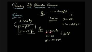 Removing Left Recursive grammar | Predictive Parser | Compiler Design | Ep-3