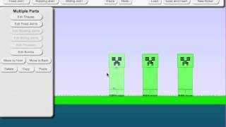 Minecraft in Incredibots 3 (Creeper Explosion)