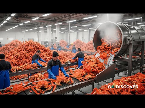 50,000 King Crabs Worth 12 Million Processed Inside the King Crab Factory Fishing Documentary
