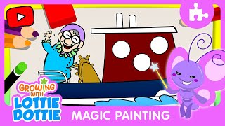 Growing with Lottie Dottie | Magic Painting - Row Your Boat