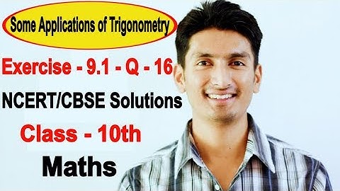 Chapter 9 Exercise 9.1 Q 16 - Some Applications of Trigonometry Class 10 maths - NCERT Solutions