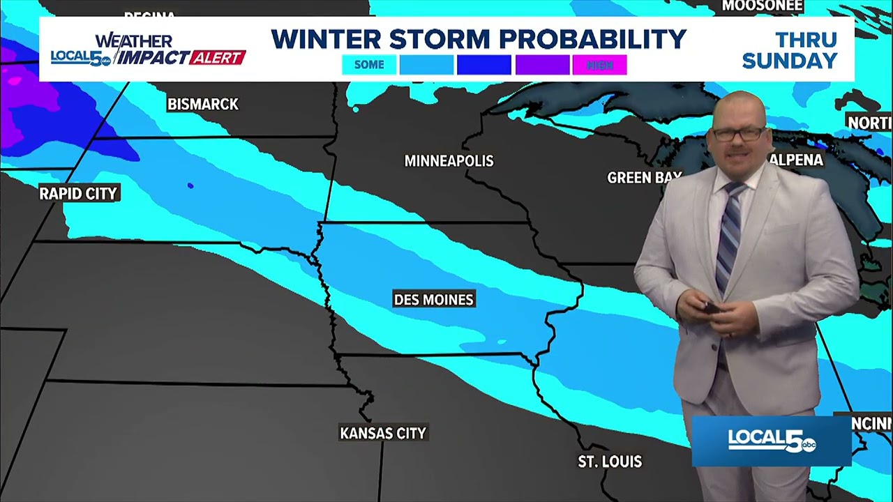 12-10-25 Central Iowa Forecast - Two rounds of snow (mix too) and a blast of cold