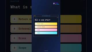 JS Interview Question: What is side effect in Javascript? #javascript