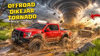 OFF-ROADING IN RIVER MUD THERE IS A HUGE TORNADO IN ROBLOX