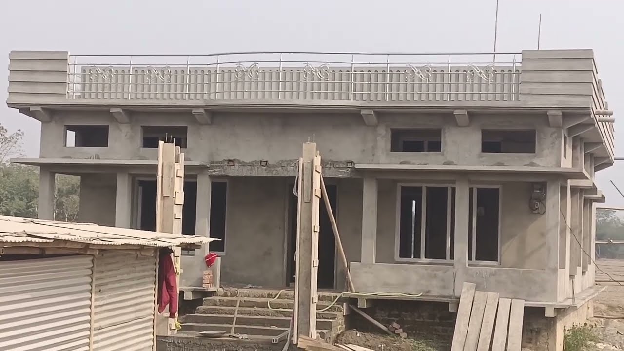 চাওক আজিৰ videoত New model Assam Type House + safte tanke