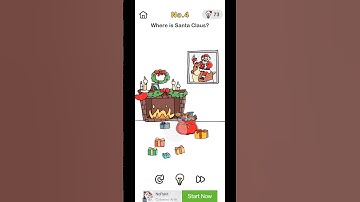 Brain Out Save Santa Level - 4 solved gameplay. Where is Santa Claus 🎅