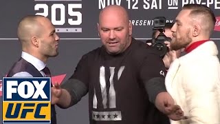 Conor McGregor-Eddie Alvarez stare down at UFC 205 pre-fight press conference | UFC 205