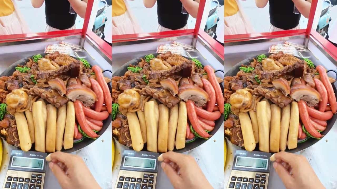 在景区卖大锅卤菜，顾客络绎不绝#景德镇美食#瓷都景德镇#卤味